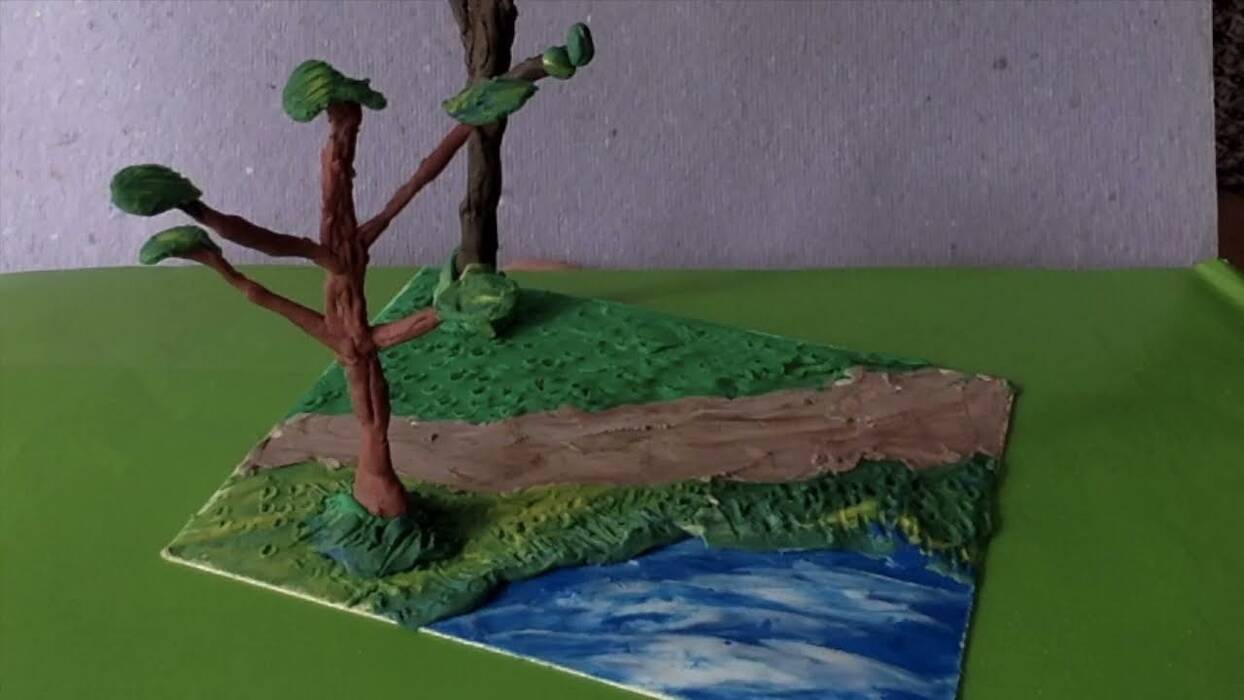 Hacer un árbol con flagelos de plastilina