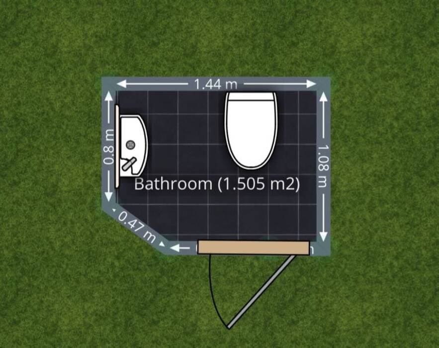 Diseño de baño de 3,5 m2. м