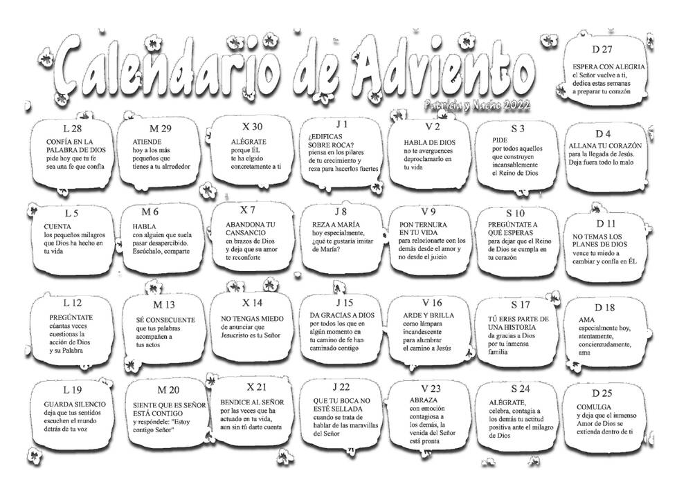 Qué poner en un calendario de Adviento para adultos?
