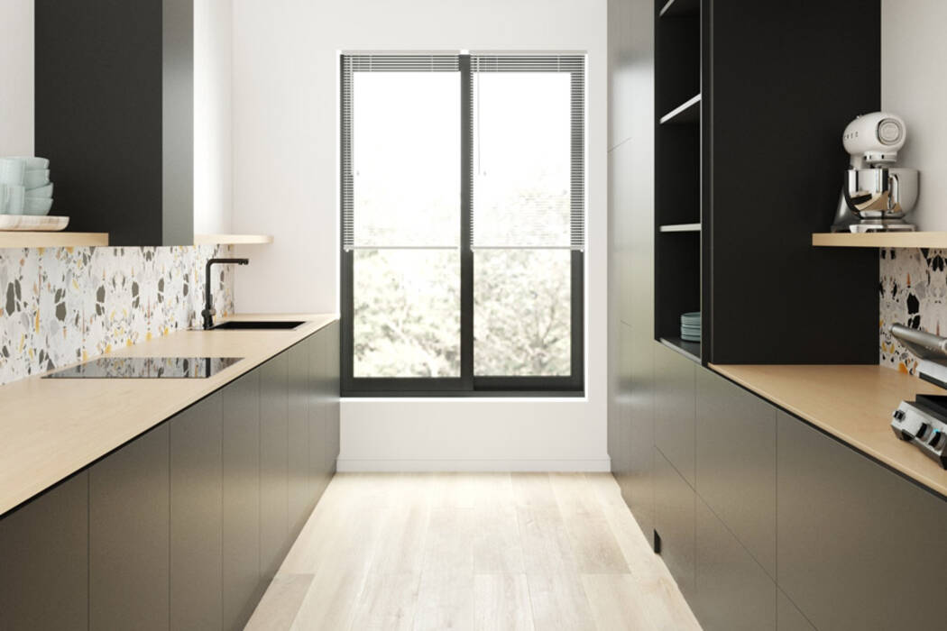 Cocina paralela: diseño y distribución