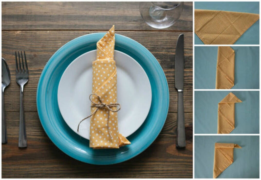 Cómo doblar servilletas de tela para poner una mesa?