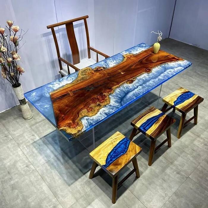 Productos de resina epoxi y madera