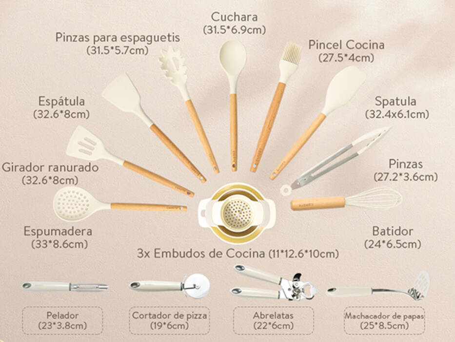 Utensilios de cocina metálicos: tipos y características de elección