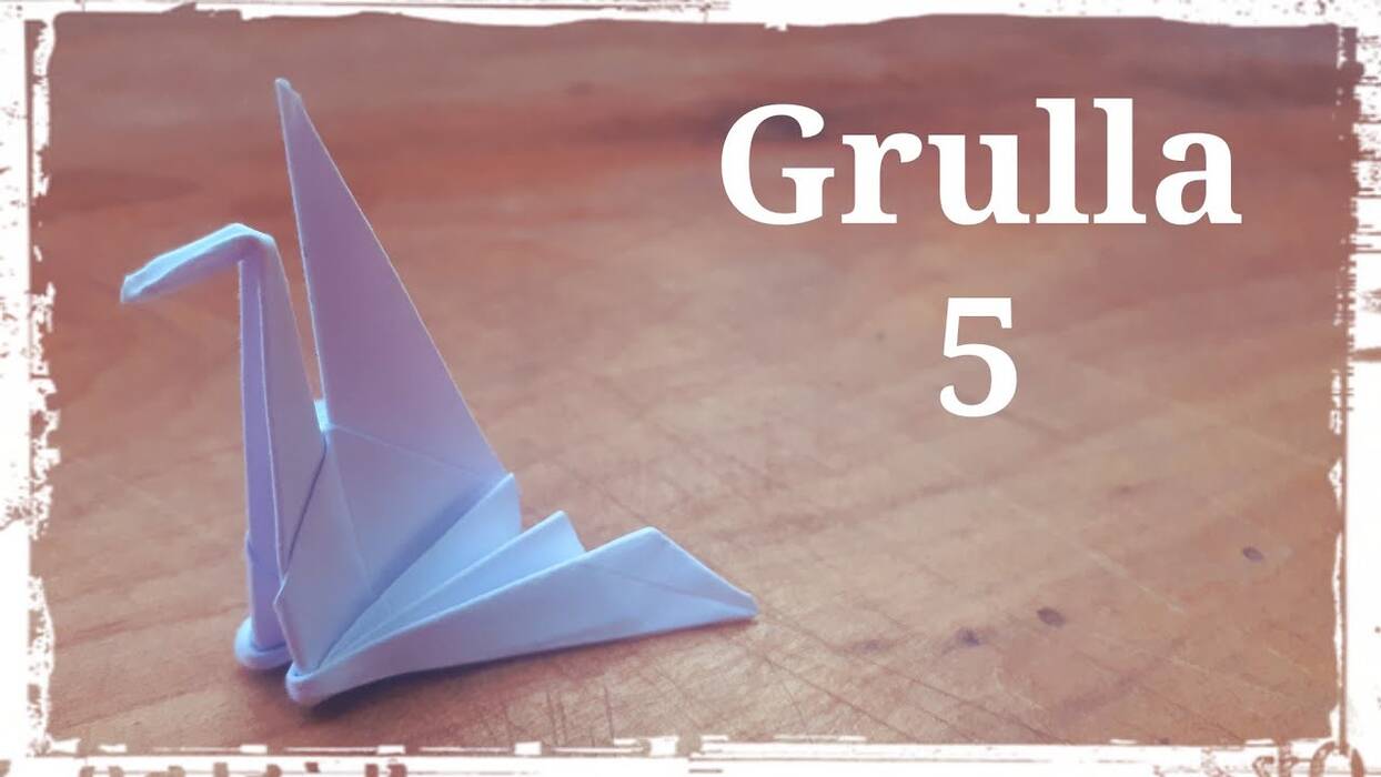 Origami en forma de grulla