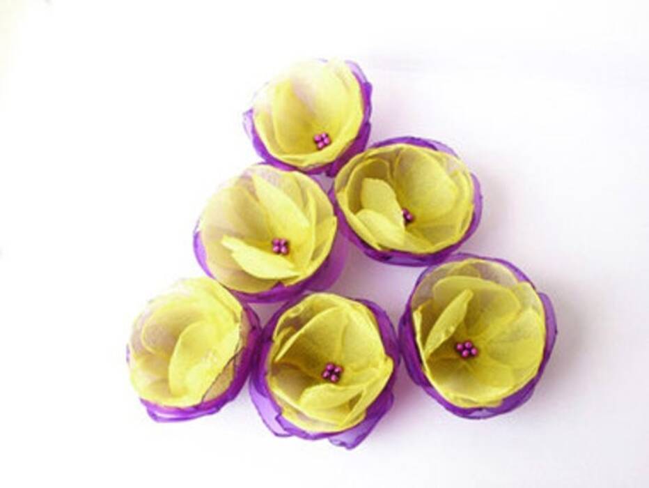 Cómo hacer flores de organza con tus propias manos