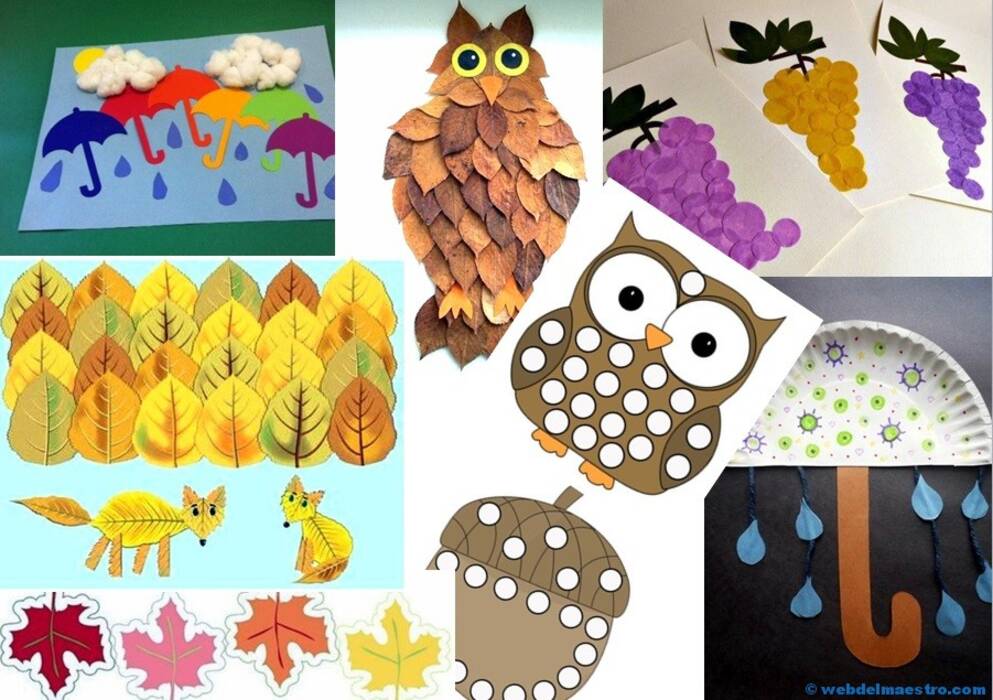 Manualidades de otoño con plastilina