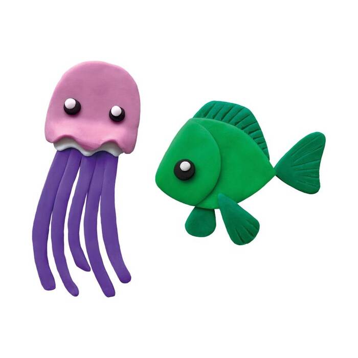 Formas de moldear peces a partir de plastilina